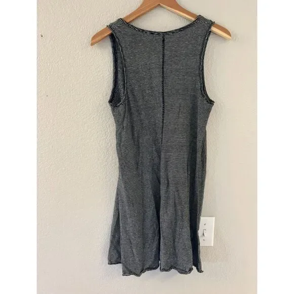 Universal Thread Black White Striped Tank Top T-shirt Dress Cotton Small - Picture 3 of 3